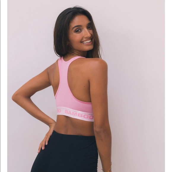 Pink Bamboo Sport Bra - Picture 2 of 7